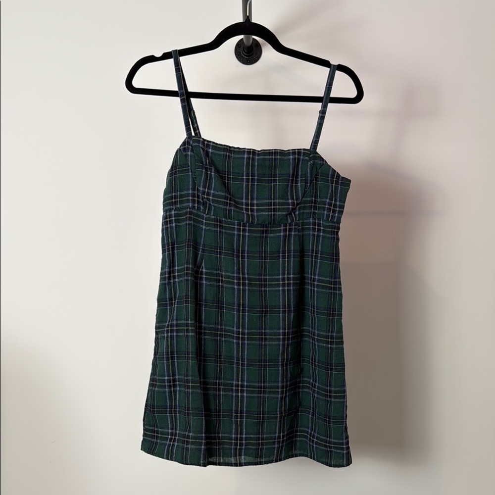 Urban Outfitters Forest Green Plaid Dress